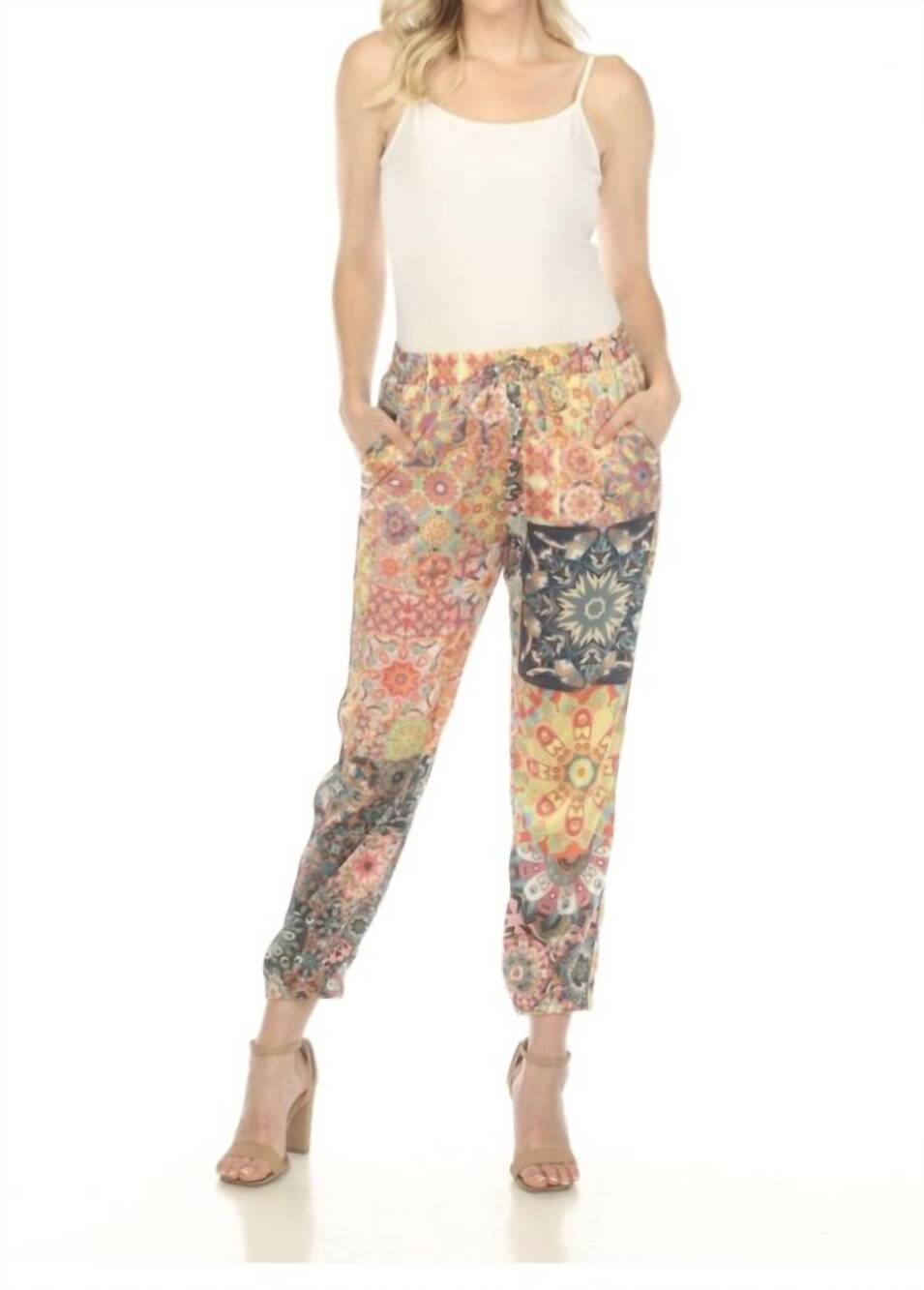 NEW JOHNNY WAS kaleida elsie jogger in multi patch